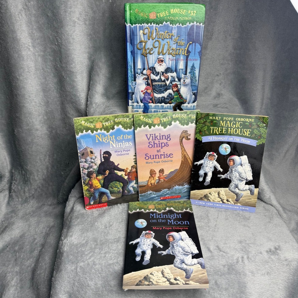 Magic Tree House Book Lot of 5 Mary Pope Osborne Merlin Mission Ninjas Vikings